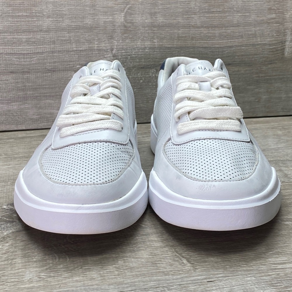 Cole Haan Shoes Grand Crosscourt Mens 11.5 White Leather Sneakers C33987 Navy - Picture 7 of 10
